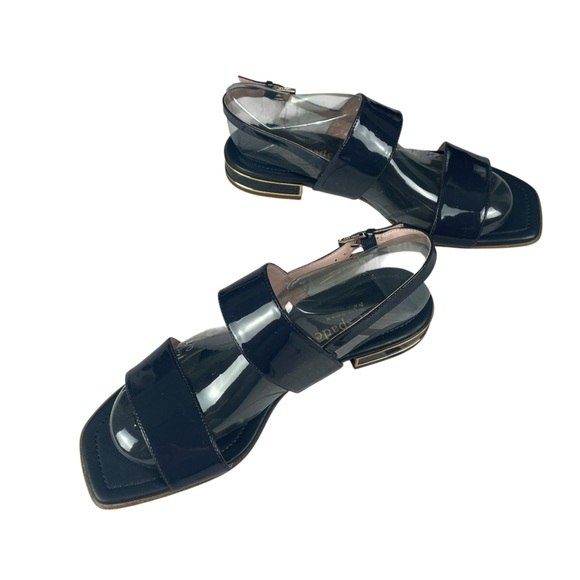 kate spade Shoes - Kate Spade Merritt Slingback Dress Sandals Patent Leather Navy Blue Size 8